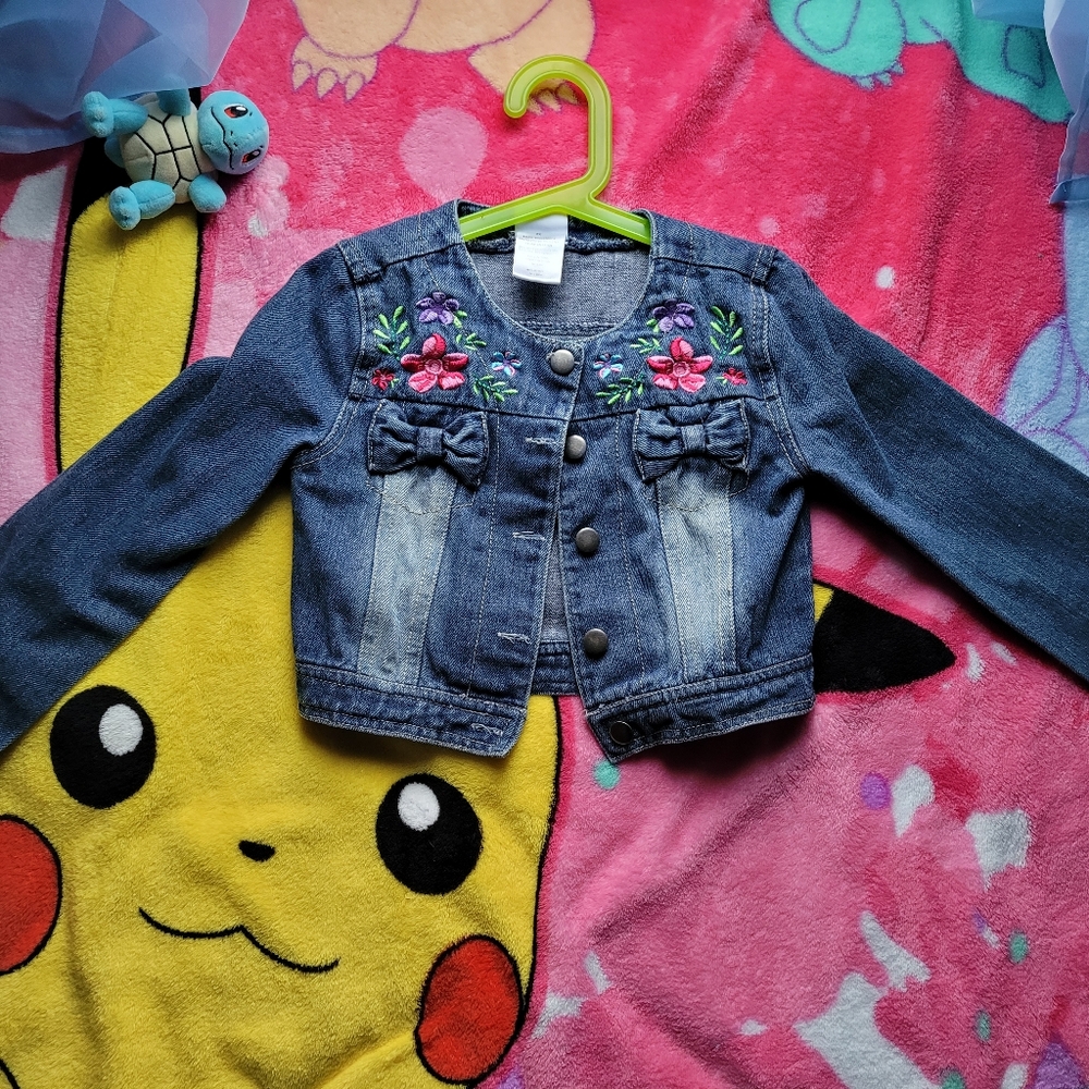 6X Nanette Girl's Embroidered Denim Jacket